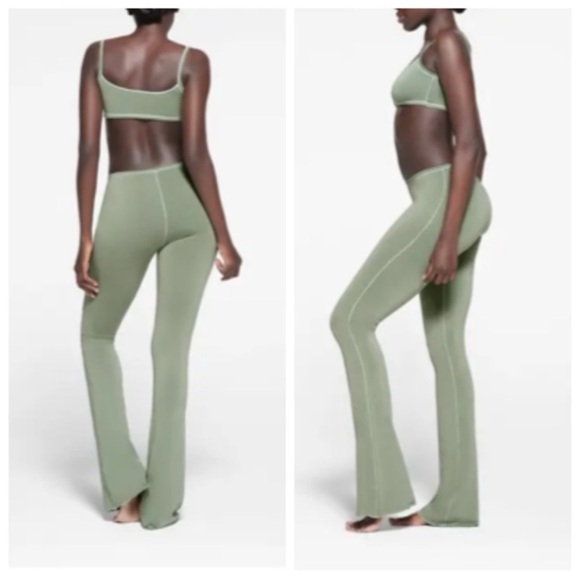 NWTS SKIMS WASHED MODAL JERSEY FLARED LEGGINGS MINERAL | L/XL - Picture 4 of 11